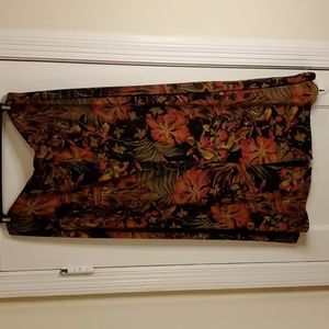 Sharon Anthony, Black Floral skirt, 2x.